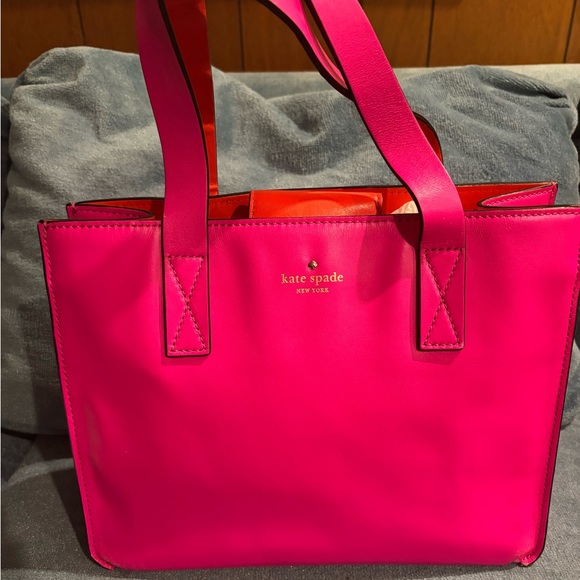 Kate Spade New York Hot Pink Leather Small Tote Bag - Picture 2 of 11